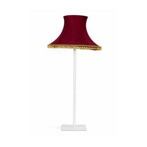 Burgundy Gold Fringe Lampshade