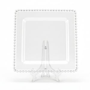 Clear Square Beaded Perspex Underplate