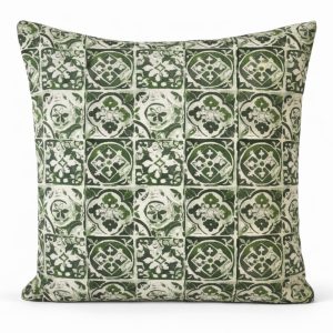 Emerald Tile Print Cushion