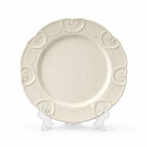 Ivory Baroque Dinner Plate
