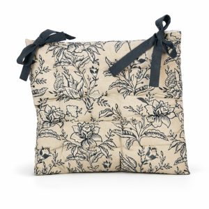 Ivory Botanical Tie Cushion