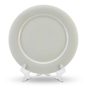 Ivory Lattice Dinner Plate