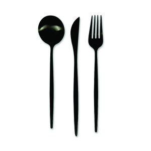 Matte Black Cutlery Set