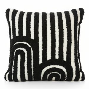 Monochrome Arc Texture Cushion