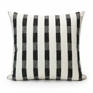 Monochrome Grid Stripe Cushion