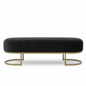 Onyx Black Ottoman