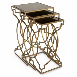 Orion Glass Nesting Side Table Set