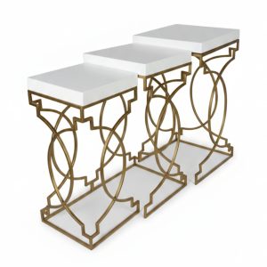 Orion White Nesting Side Table Set