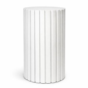Ribbed Cylinder Floor Plinth Medium