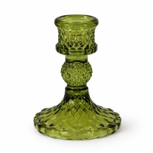 Sage Crystal Candle Holder
