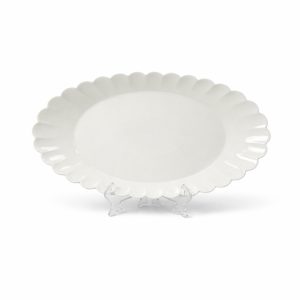 Scalloped Edge Oval Platter