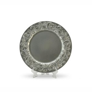 Silver Baroque Embossed Underplate