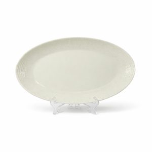 Textured Rim Oval Platter